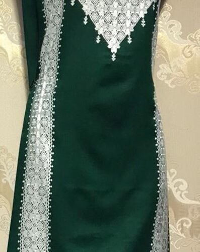 Handmade Hazaragi dress green color