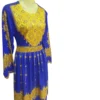 traditional Hazaragi dress with intricate embroidery, vibrant colors, and cultural patterns, reflecting the rich heritage of the Hazara people."