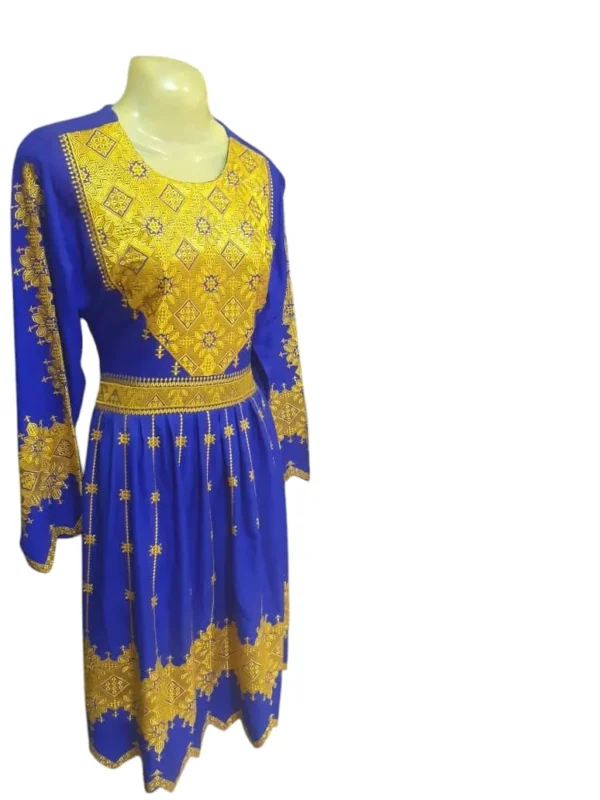 traditional Hazaragi dress with intricate embroidery, vibrant colors, and cultural patterns, reflecting the rich heritage of the Hazara people."