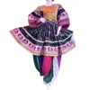 Half Afghani Gand dress with intricate embroidery, mirror work, and a flowing skirt, blending traditional Afghan patterns with a modern silhouette."