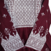 Deep Red Hazaragi embroidered Shal